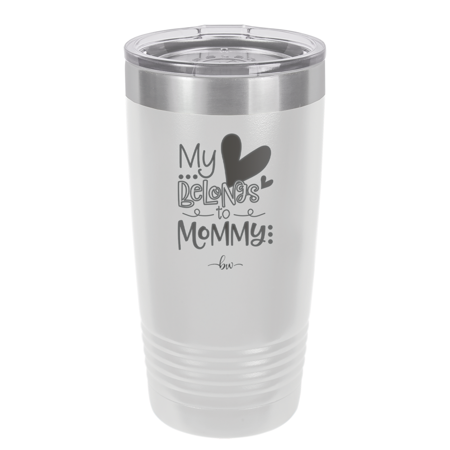 My Heart Belongs to Mommy Cute - Laser Engraved Stainless Steel Drinkware - 2000 -