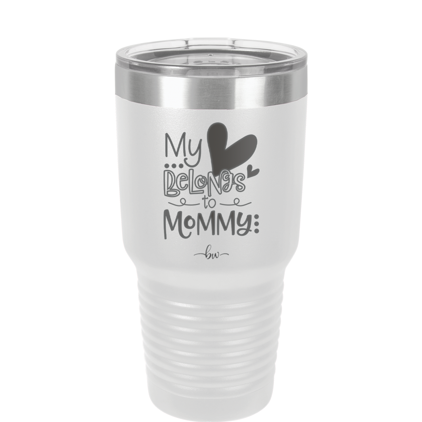 My Heart Belongs to Mommy Cute - Laser Engraved Stainless Steel Drinkware - 2000 -