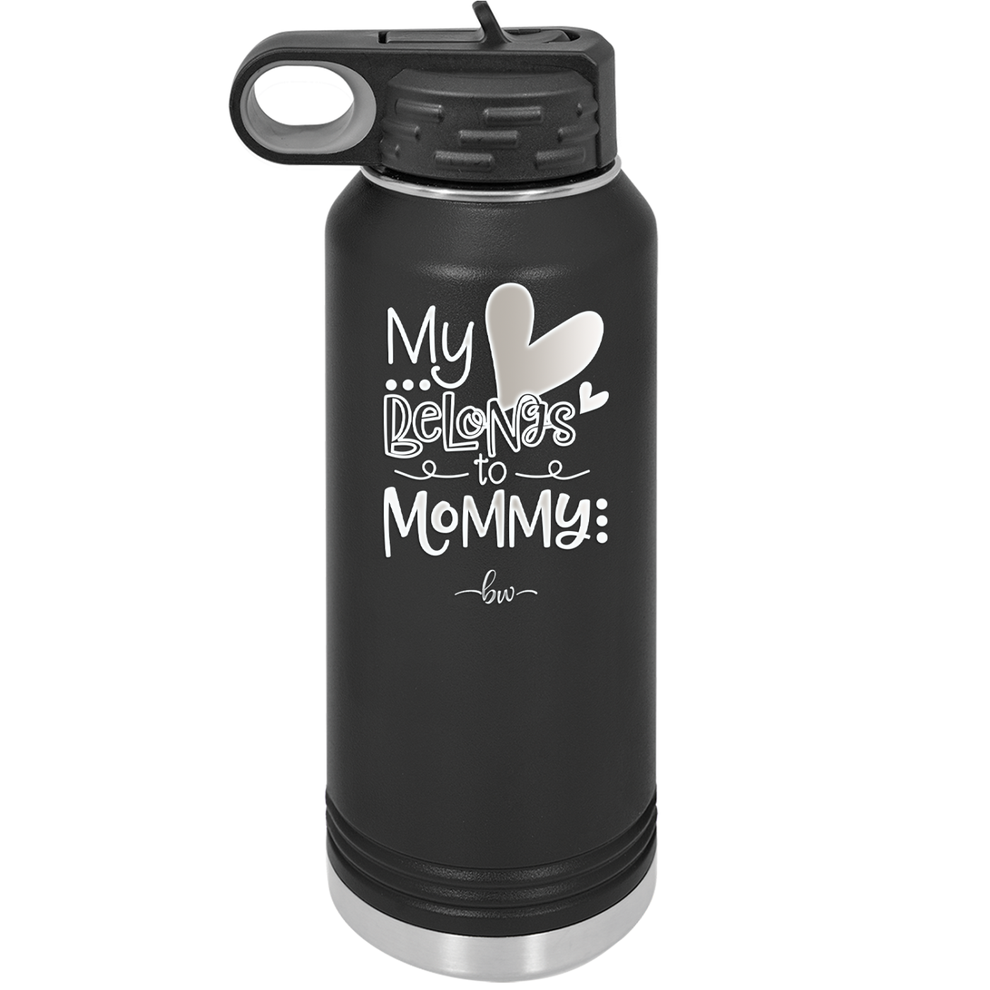 My Heart Belongs to Mommy Cute - Laser Engraved Stainless Steel Drinkware - 2000 -
