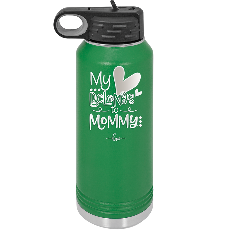 My Heart Belongs to Mommy Cute - Laser Engraved Stainless Steel Drinkware - 2000 -