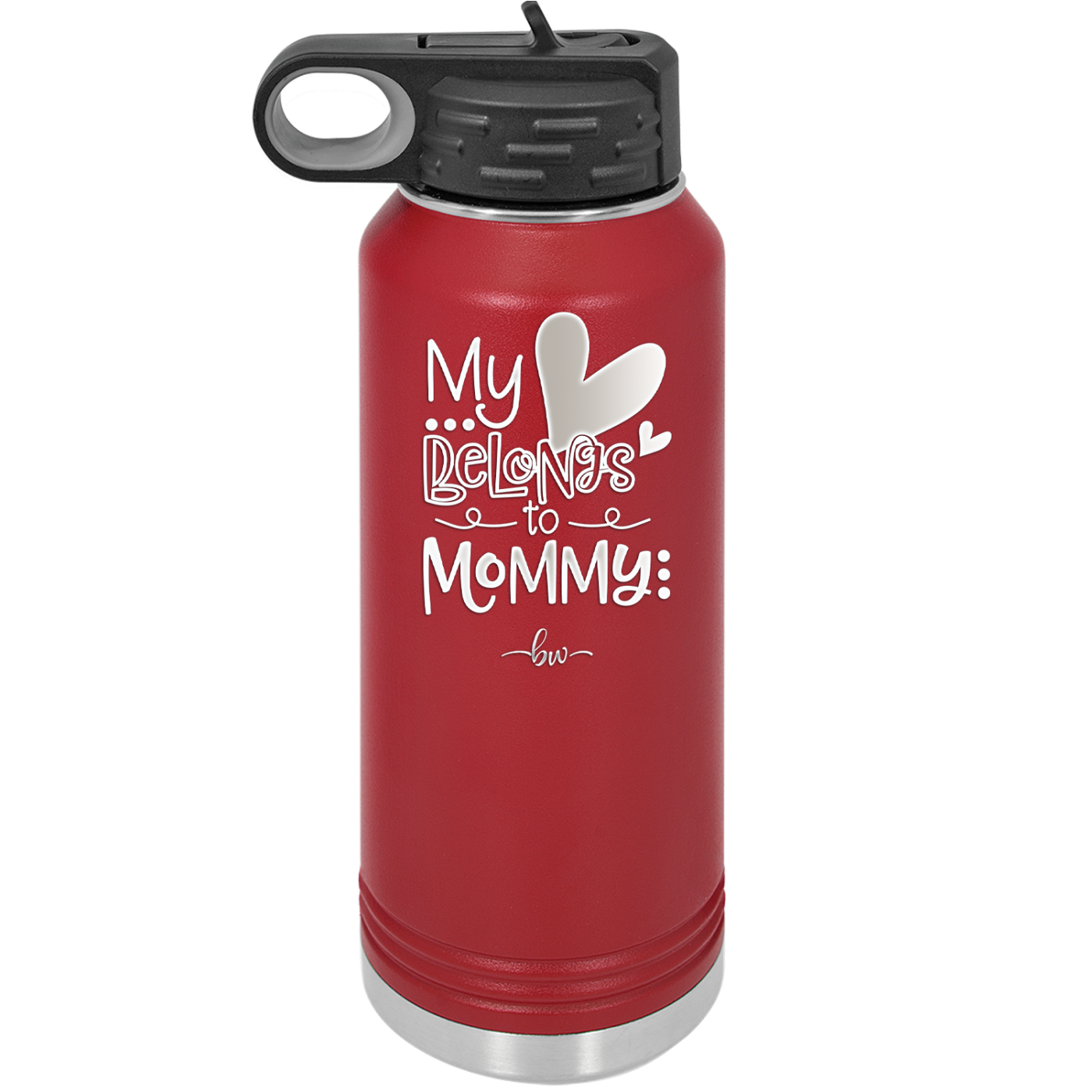 My Heart Belongs to Mommy Cute - Laser Engraved Stainless Steel Drinkware - 2000 -