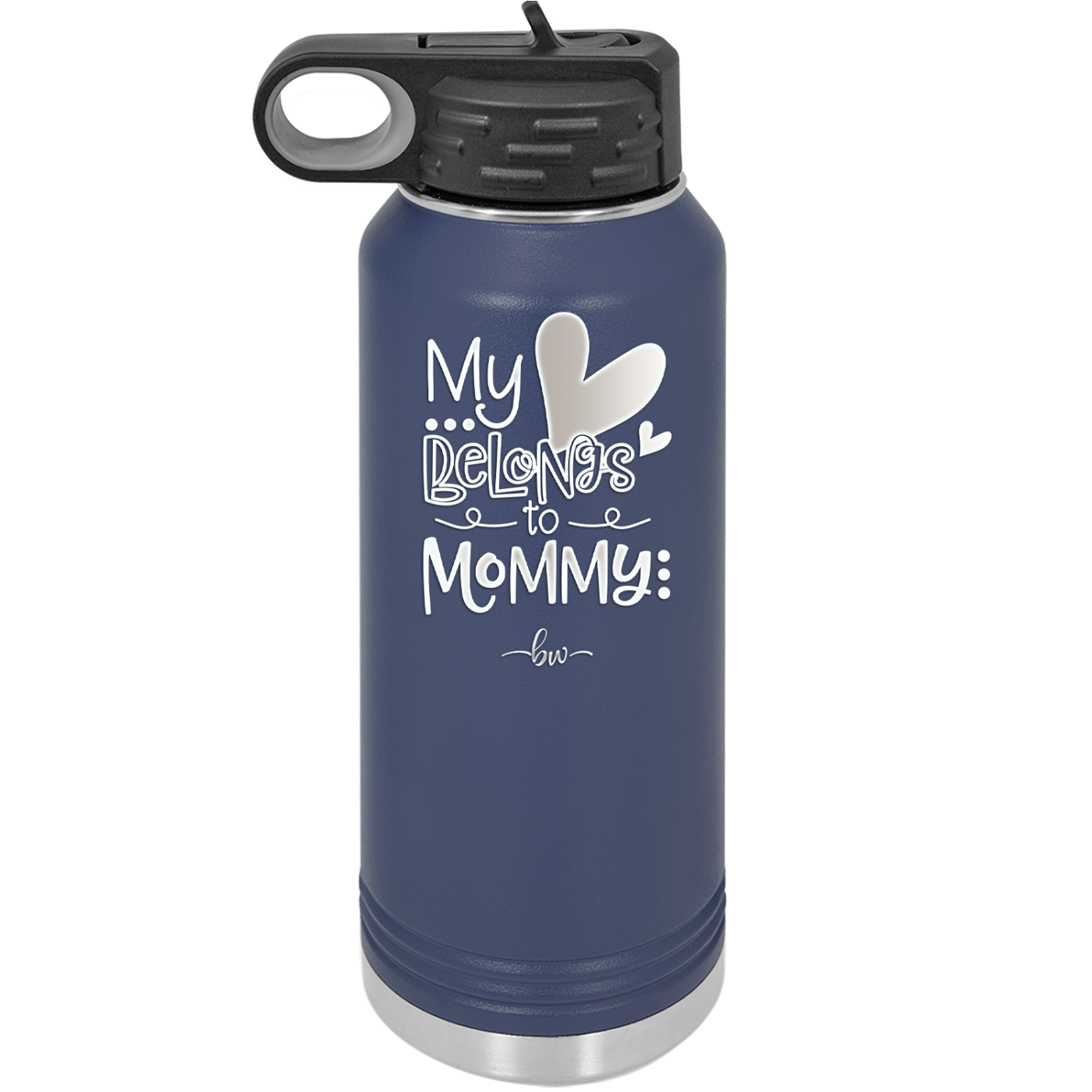 My Heart Belongs to Mommy Cute - Laser Engraved Stainless Steel Drinkware - 2000 -