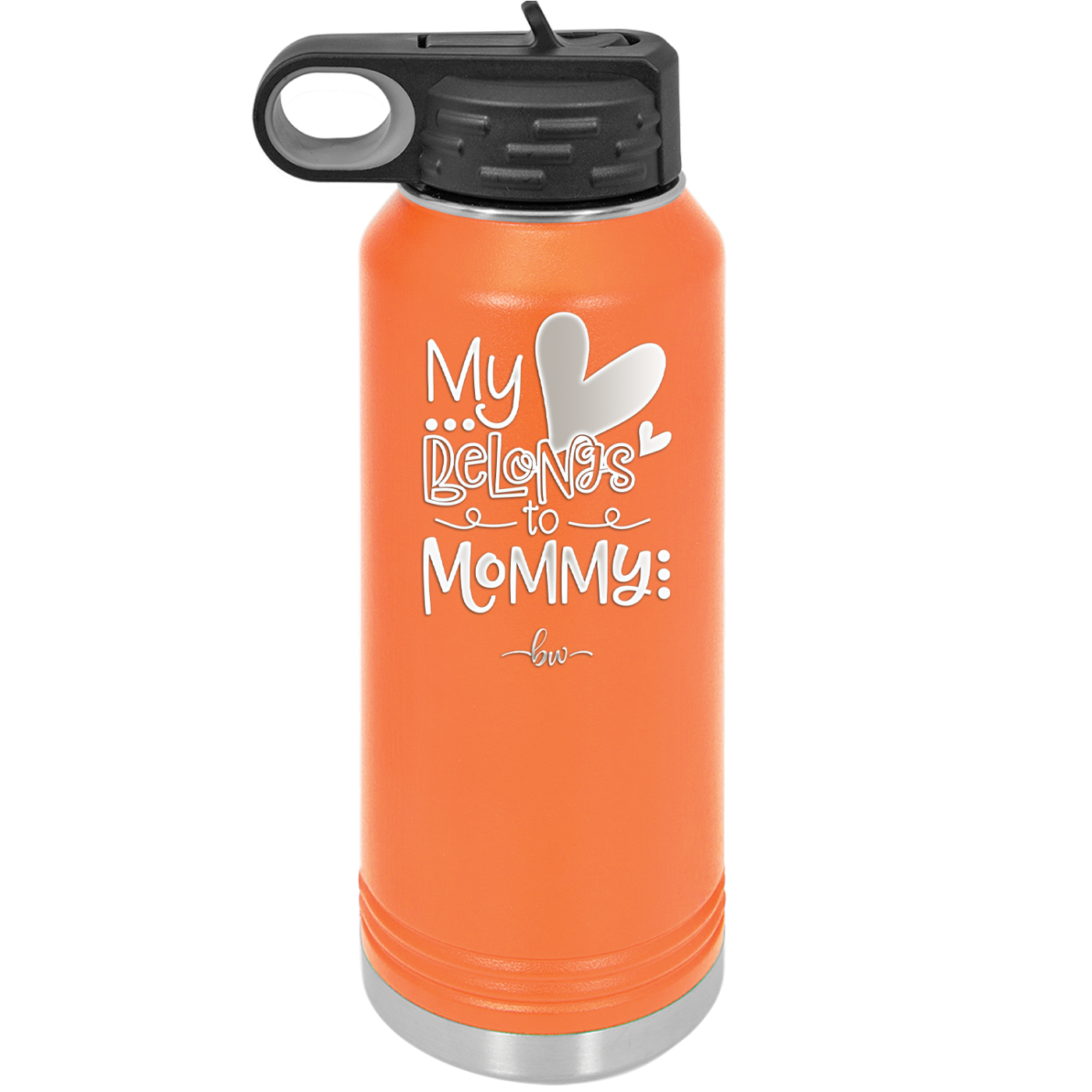 My Heart Belongs to Mommy Cute - Laser Engraved Stainless Steel Drinkware - 2000 -