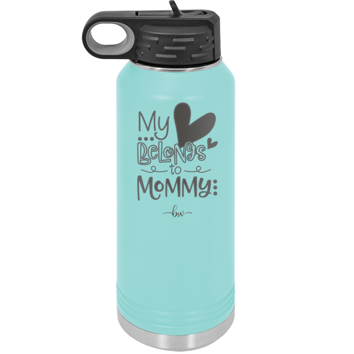 My Heart Belongs to Mommy Cute - Laser Engraved Stainless Steel Drinkware - 2000 -