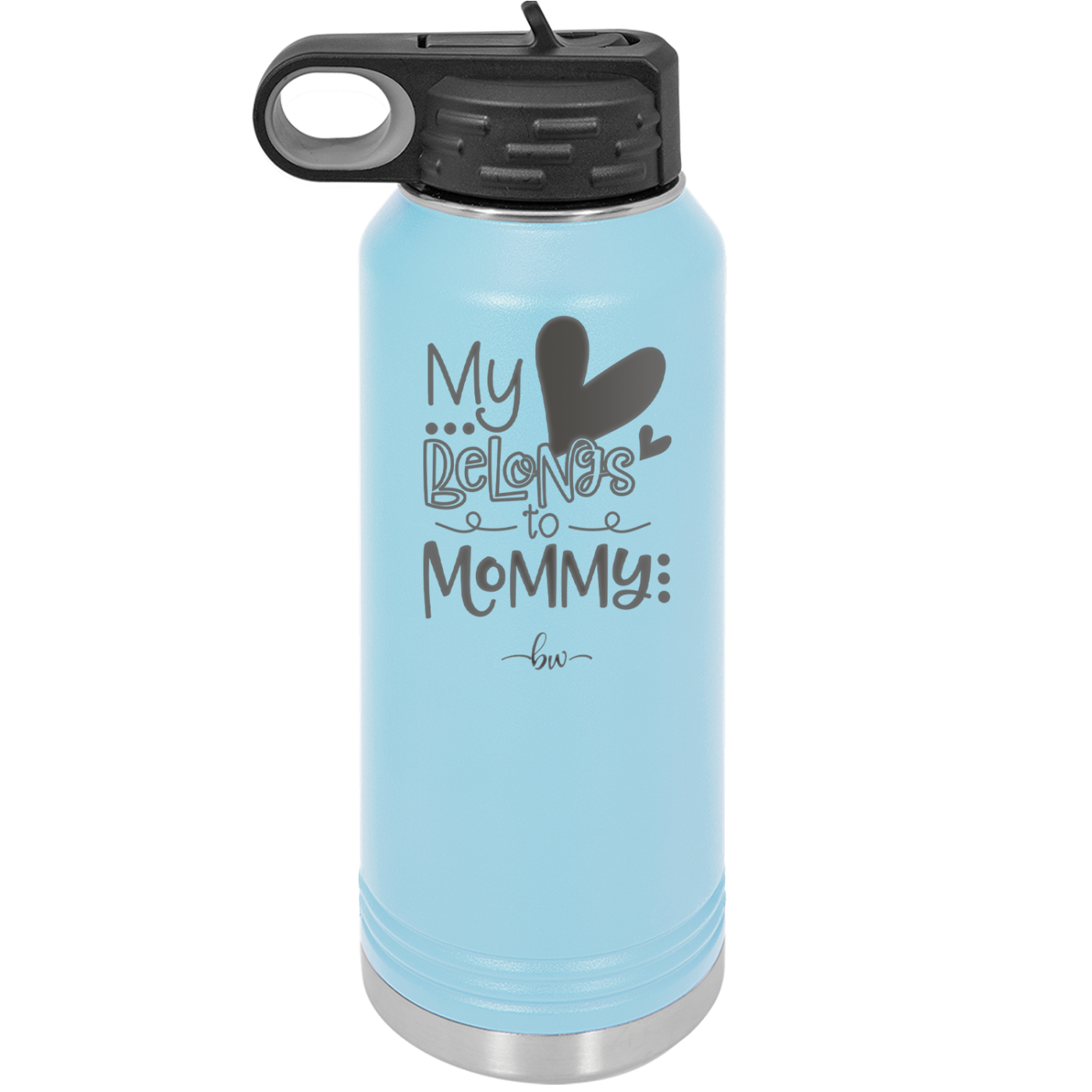 My Heart Belongs to Mommy Cute - Laser Engraved Stainless Steel Drinkware - 2000 -
