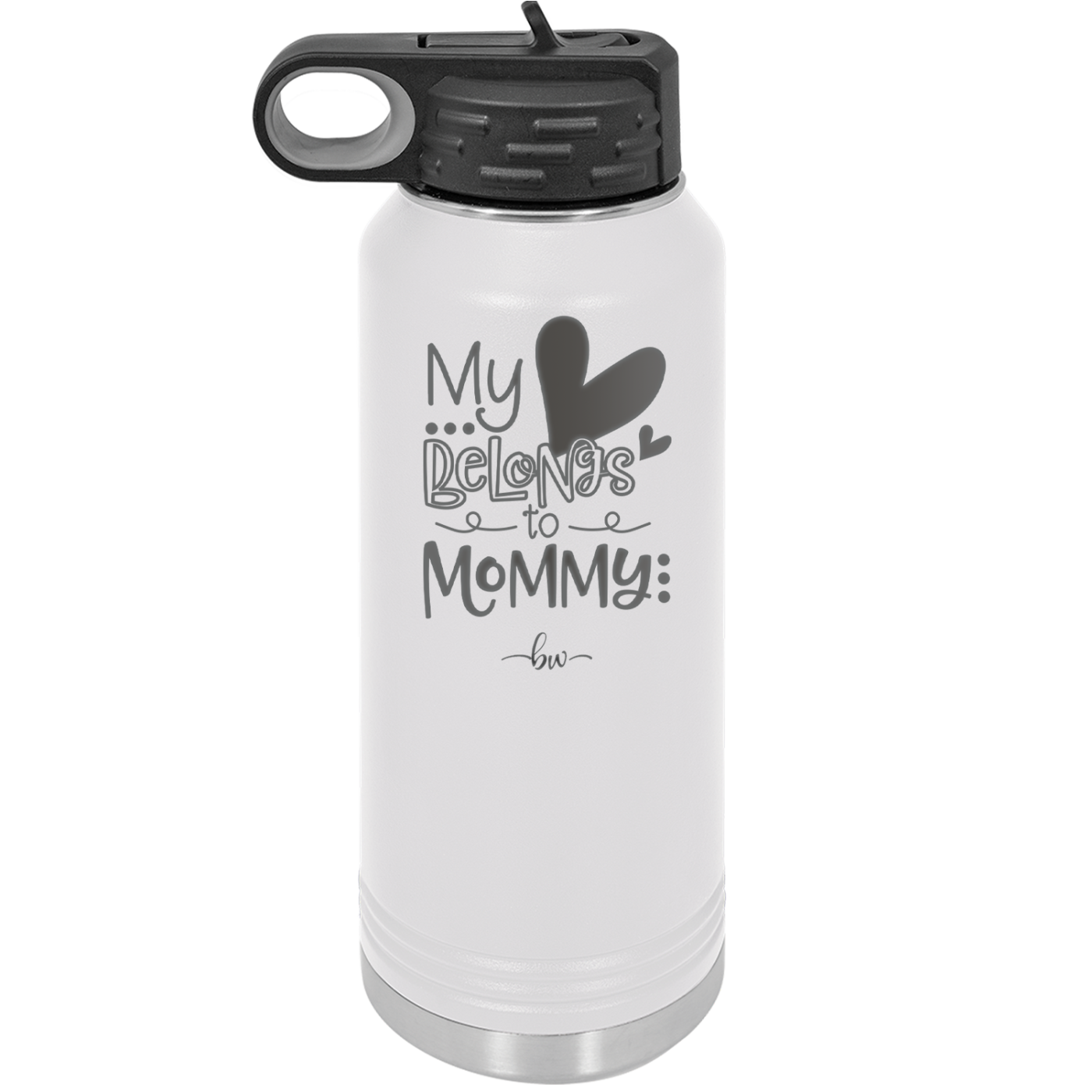 My Heart Belongs to Mommy Cute - Laser Engraved Stainless Steel Drinkware - 2000 -