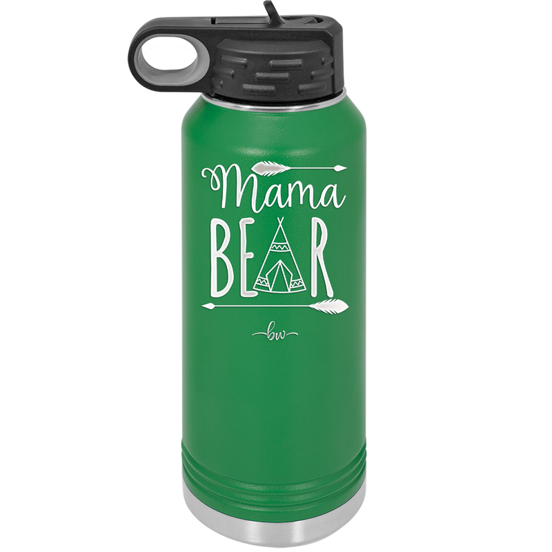 Mama Bear Tent - Laser Engraved Stainless Steel Drinkware - 2005 -