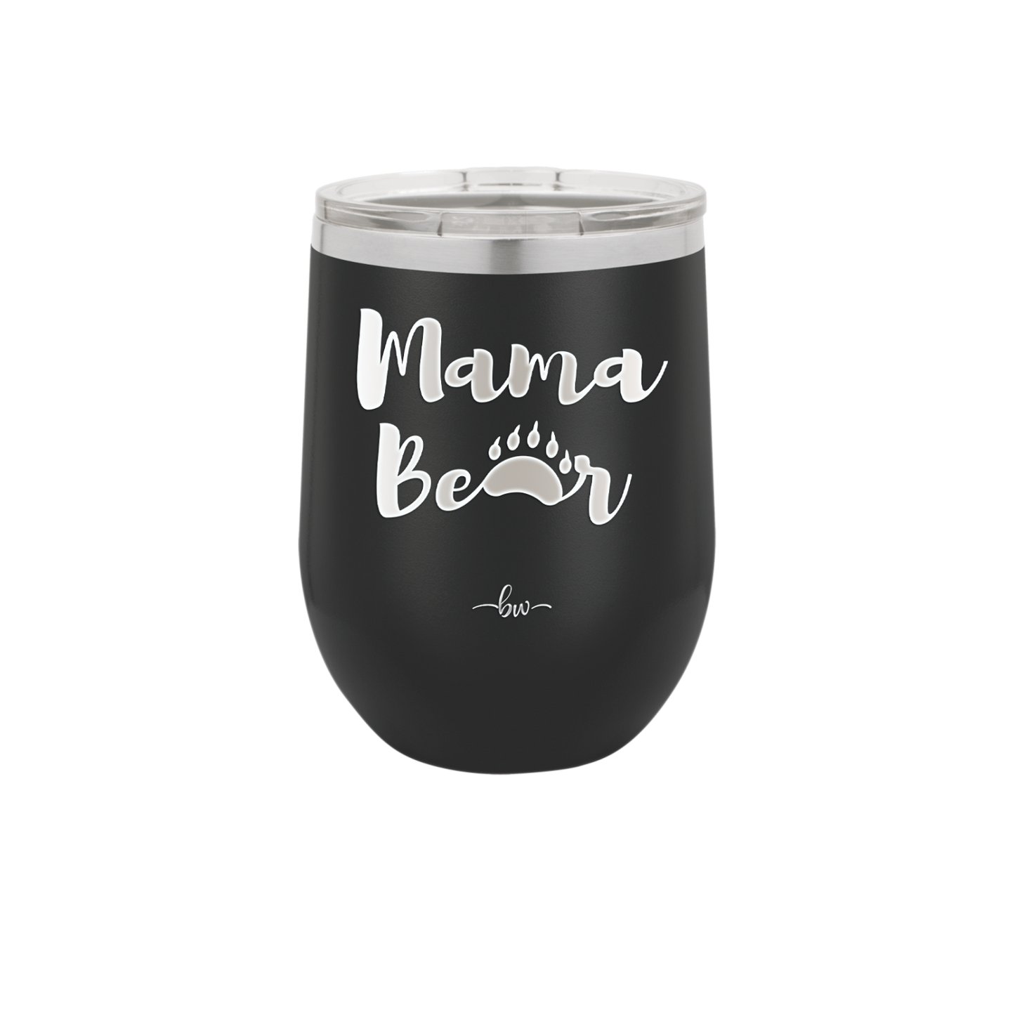 Mama Bear Paw Print - Laser Engraved Stainless Steel Drinkware - 2011 -