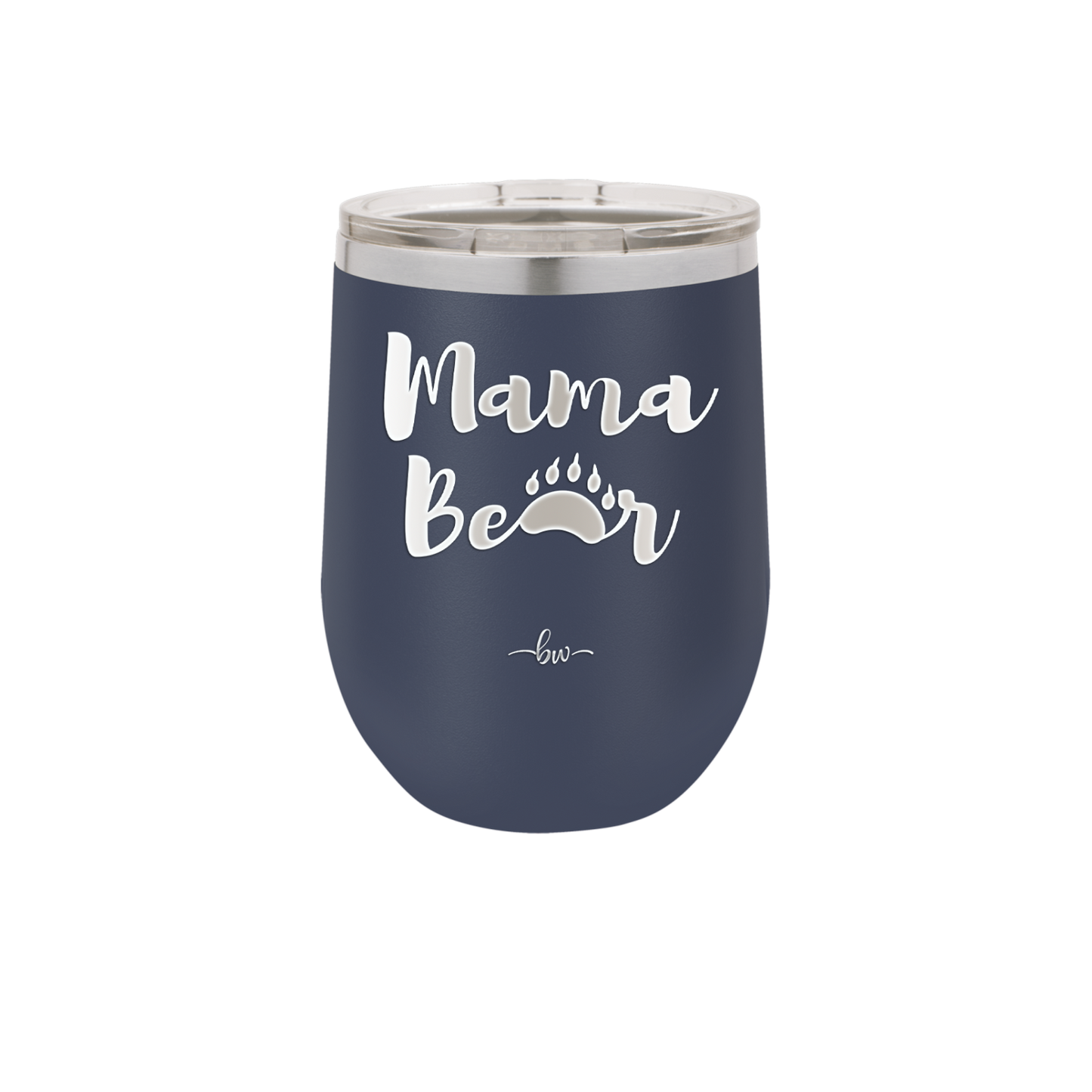 Mama Bear Paw Print - Laser Engraved Stainless Steel Drinkware - 2011 -