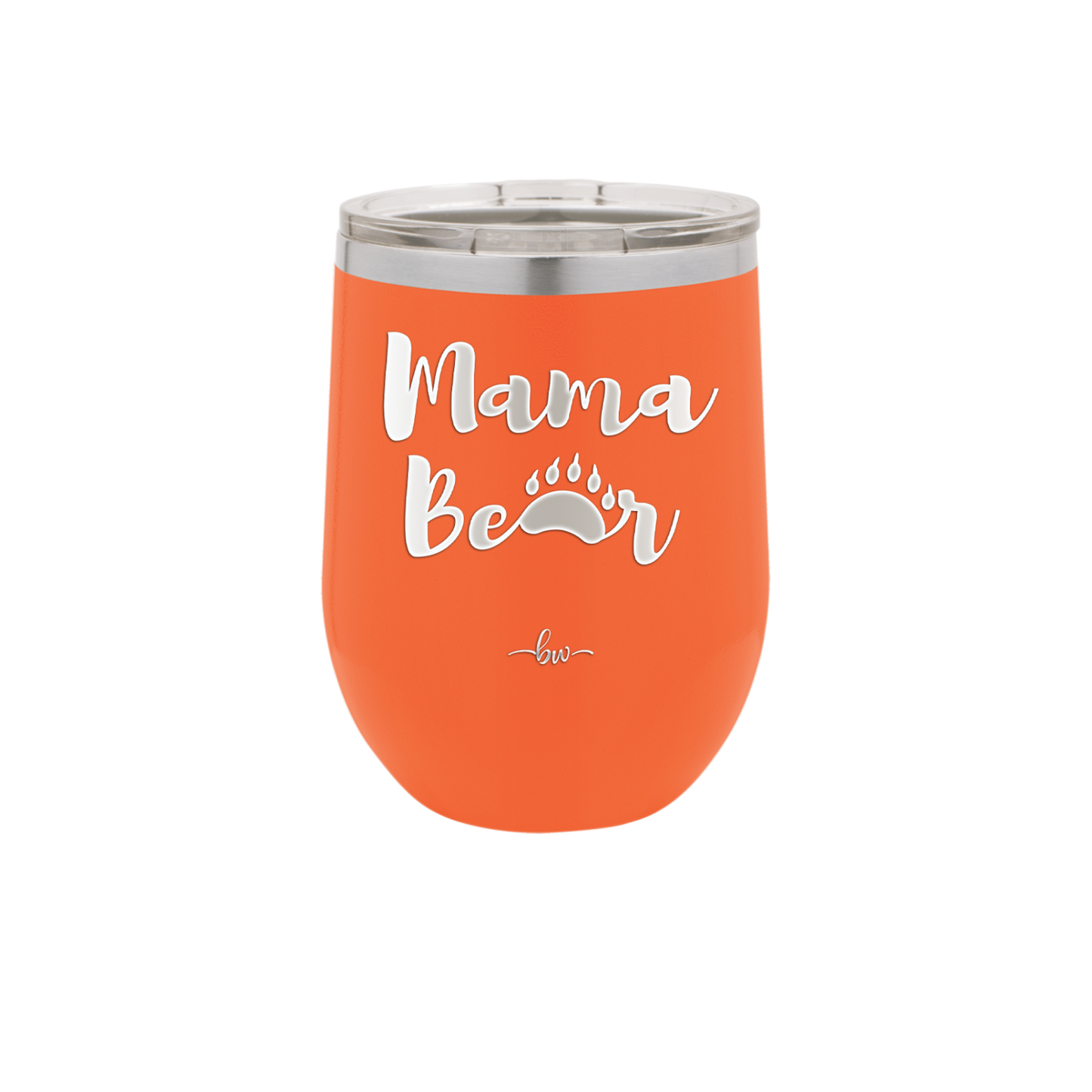 Mama Bear Paw Print - Laser Engraved Stainless Steel Drinkware - 2011 -