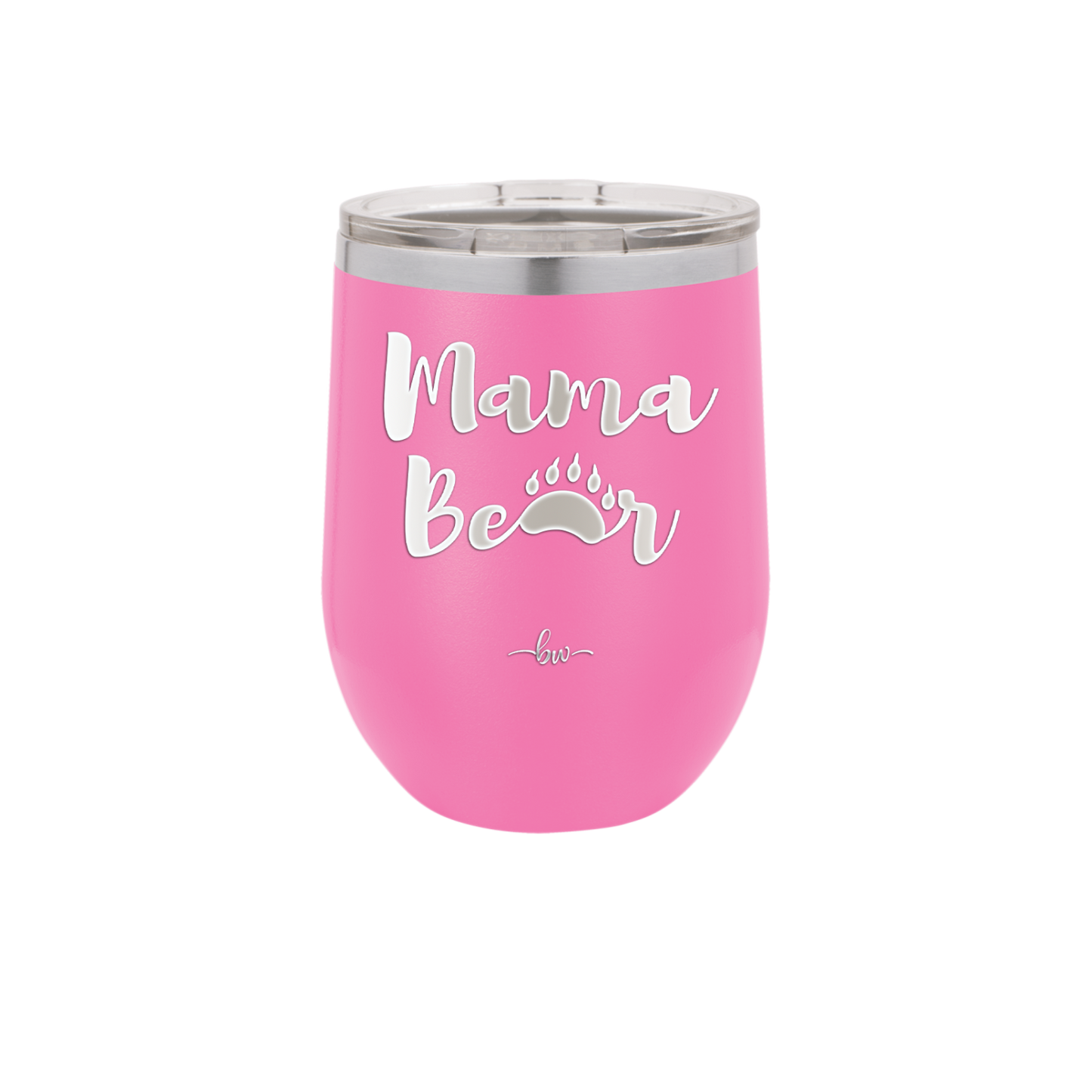 Mama Bear Paw Print - Laser Engraved Stainless Steel Drinkware - 2011 -