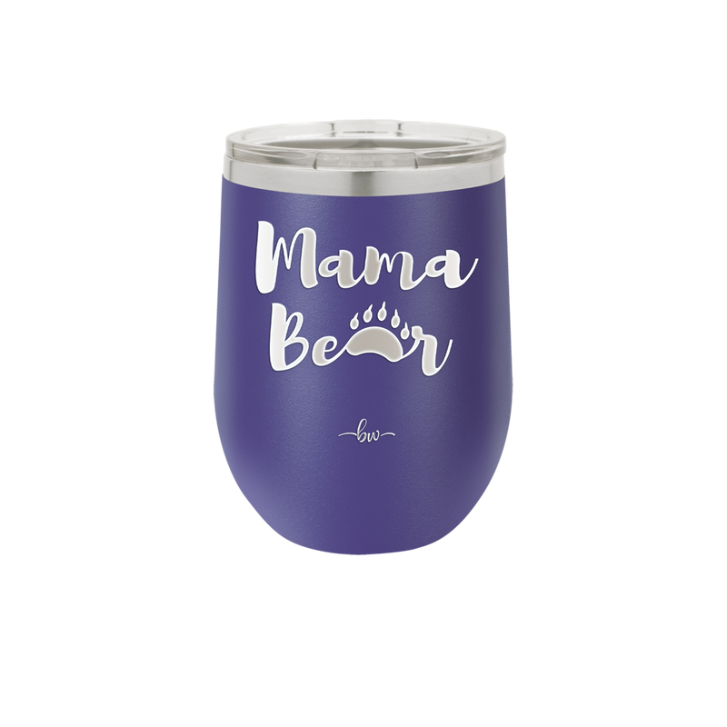 Mama Bear Paw Print - Laser Engraved Stainless Steel Drinkware - 2011 -
