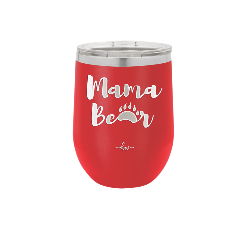 Mama Bear Paw Print - Laser Engraved Stainless Steel Drinkware - 2011 -