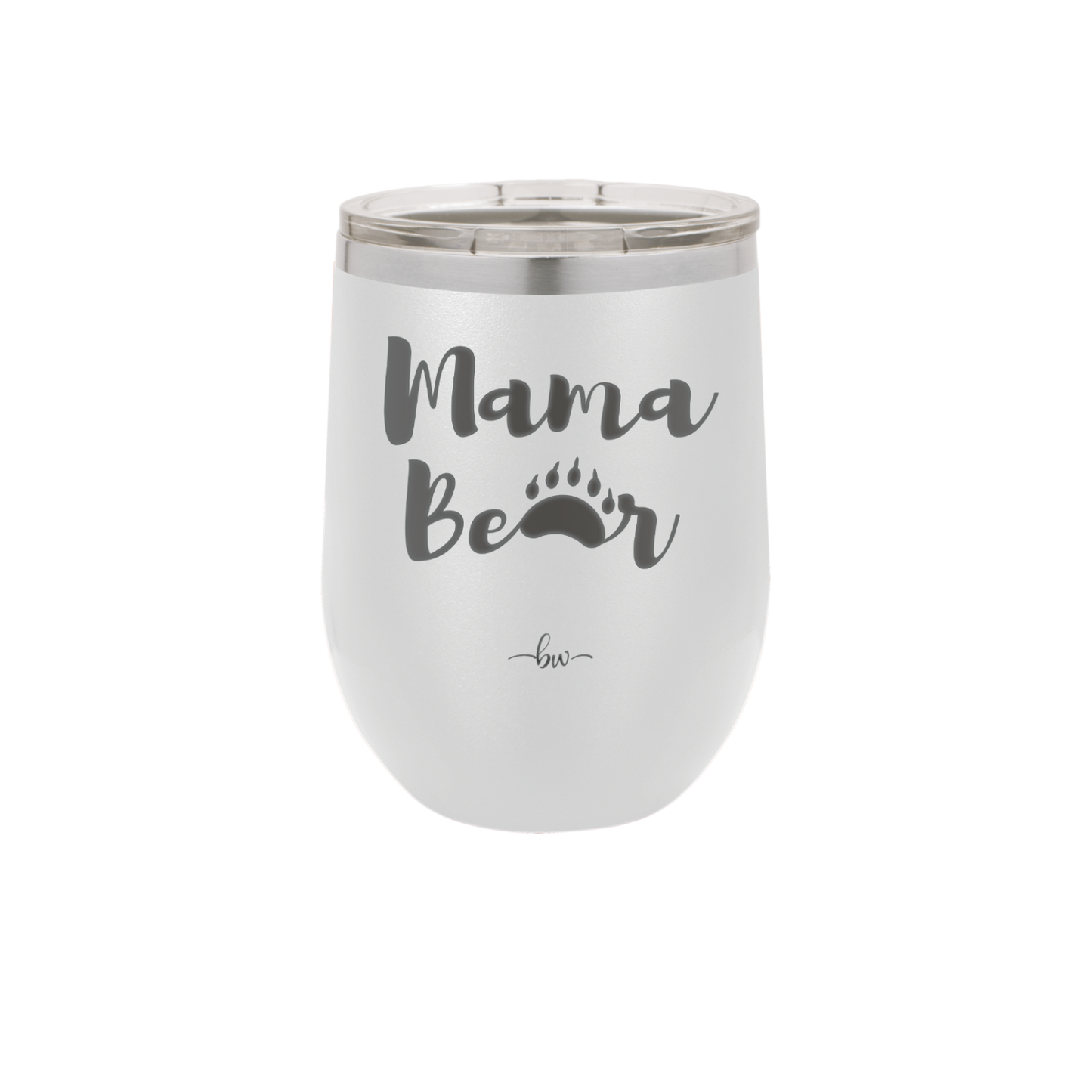 Mama Bear Paw Print - Laser Engraved Stainless Steel Drinkware - 2011 -