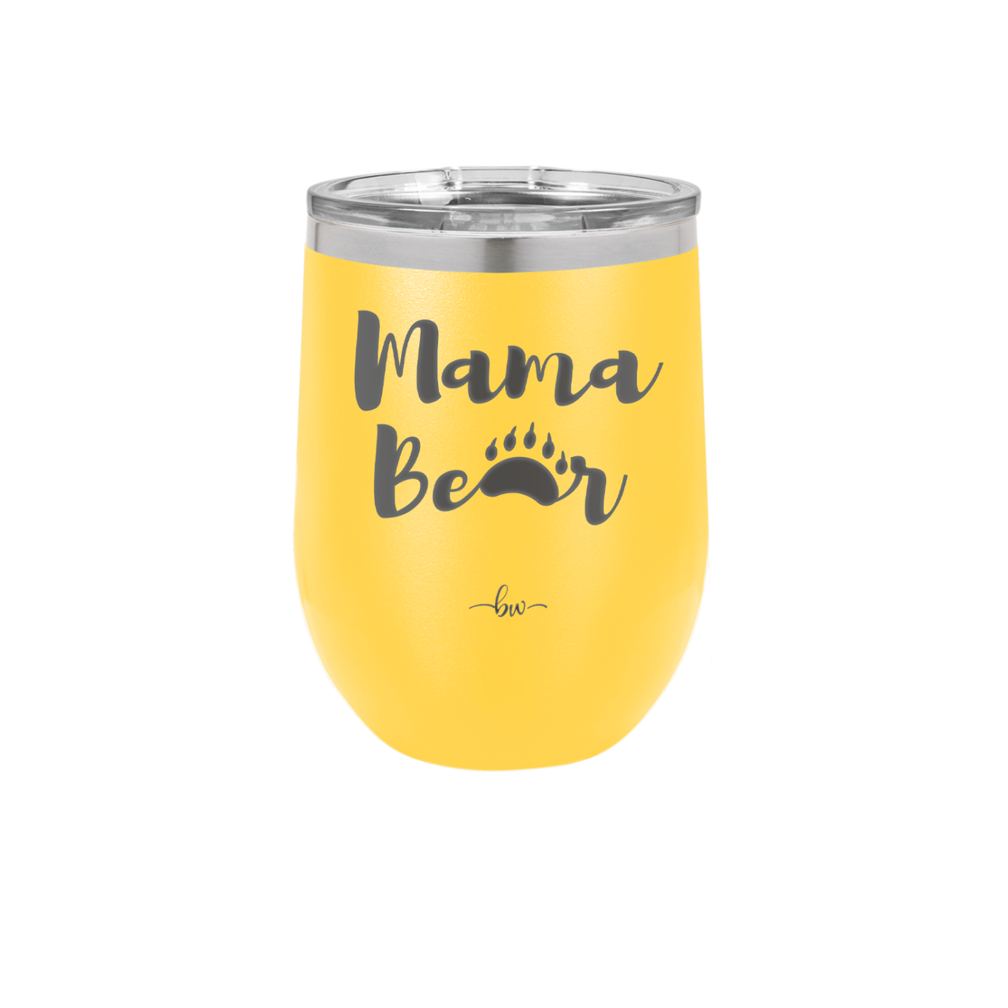 Mama Bear Paw Print - Laser Engraved Stainless Steel Drinkware - 2011 -