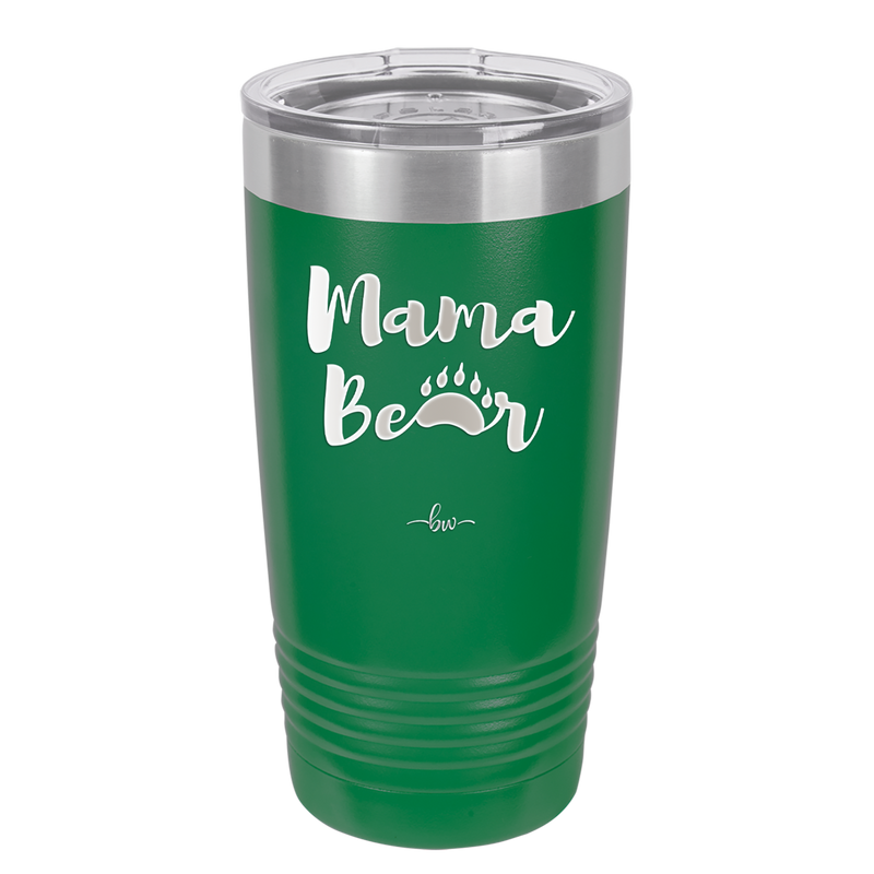 Mama Bear Paw Print - Laser Engraved Stainless Steel Drinkware - 2011 -