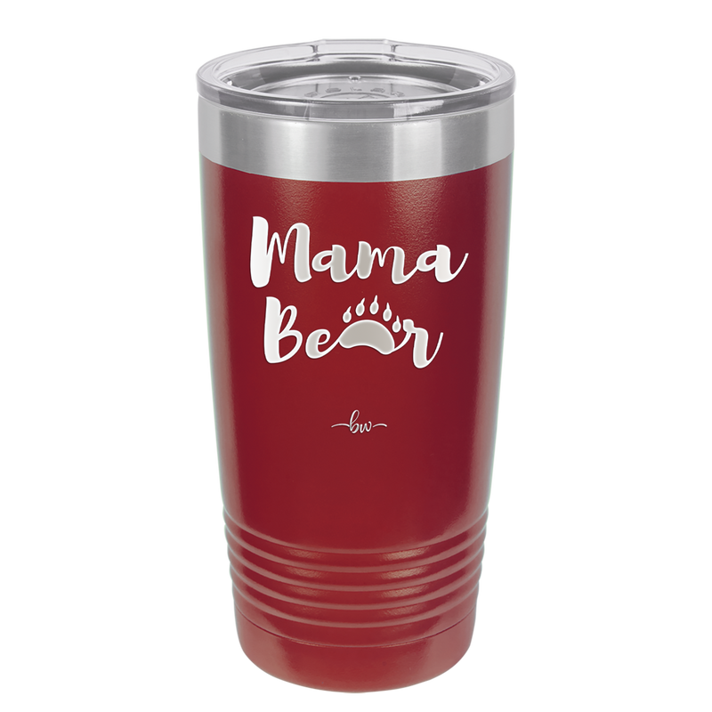 Mama Bear Paw Print - Laser Engraved Stainless Steel Drinkware - 2011 -