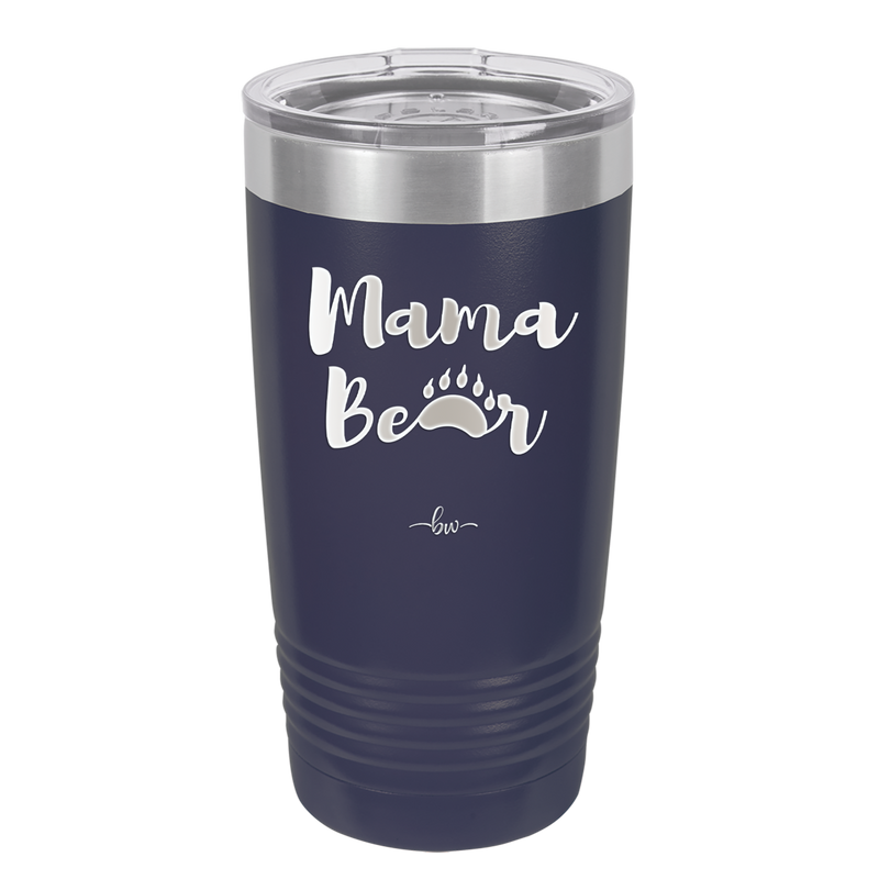 Mama Bear Paw Print - Laser Engraved Stainless Steel Drinkware - 2011 -