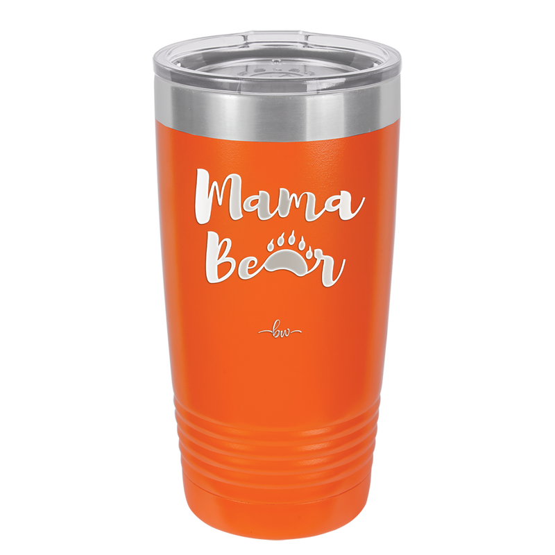 Mama Bear Paw Print - Laser Engraved Stainless Steel Drinkware - 2011 -