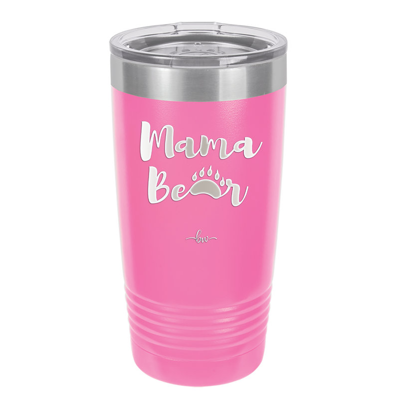Mama Bear Paw Print - Laser Engraved Stainless Steel Drinkware - 2011 -