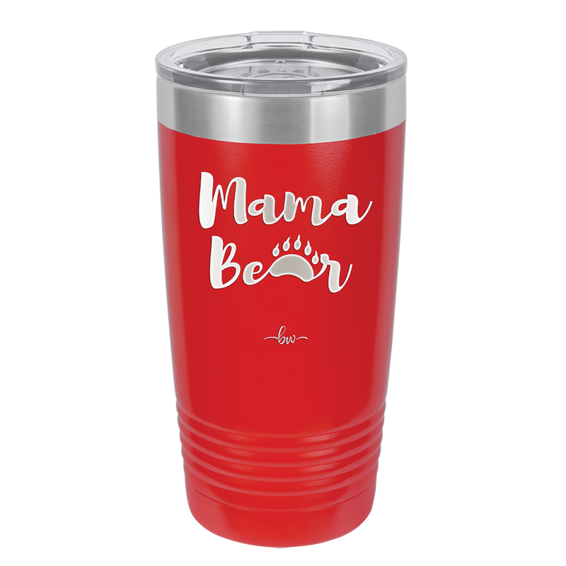 Mama Bear Paw Print - Laser Engraved Stainless Steel Drinkware - 2011 -