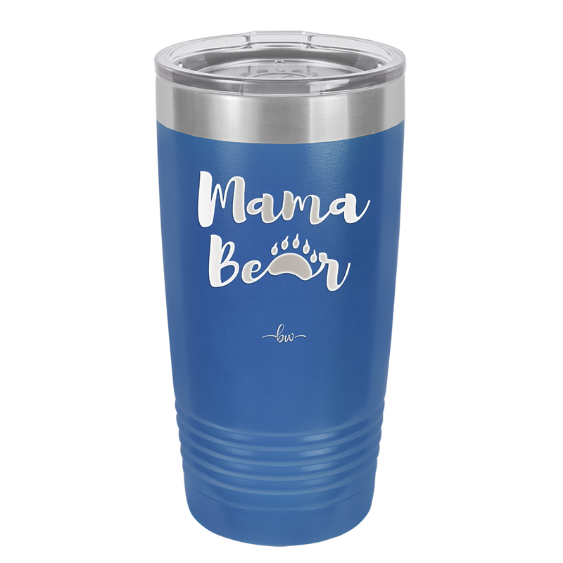 Mama Bear Paw Print - Laser Engraved Stainless Steel Drinkware - 2011 -