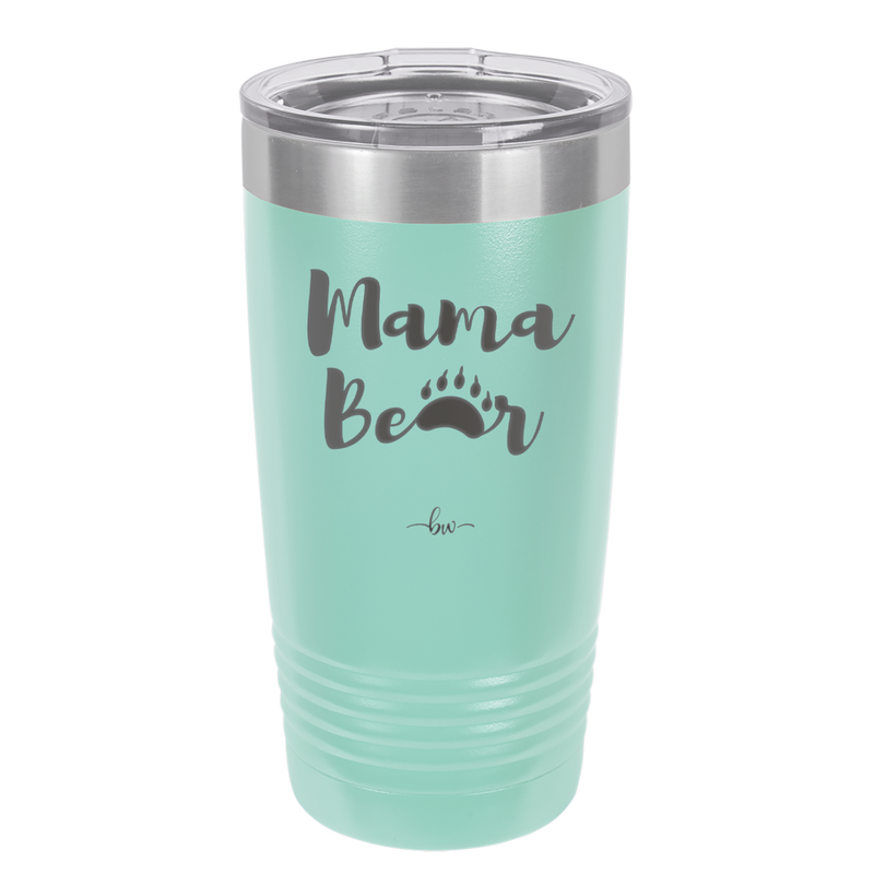 Mama Bear Paw Print - Laser Engraved Stainless Steel Drinkware - 2011 -