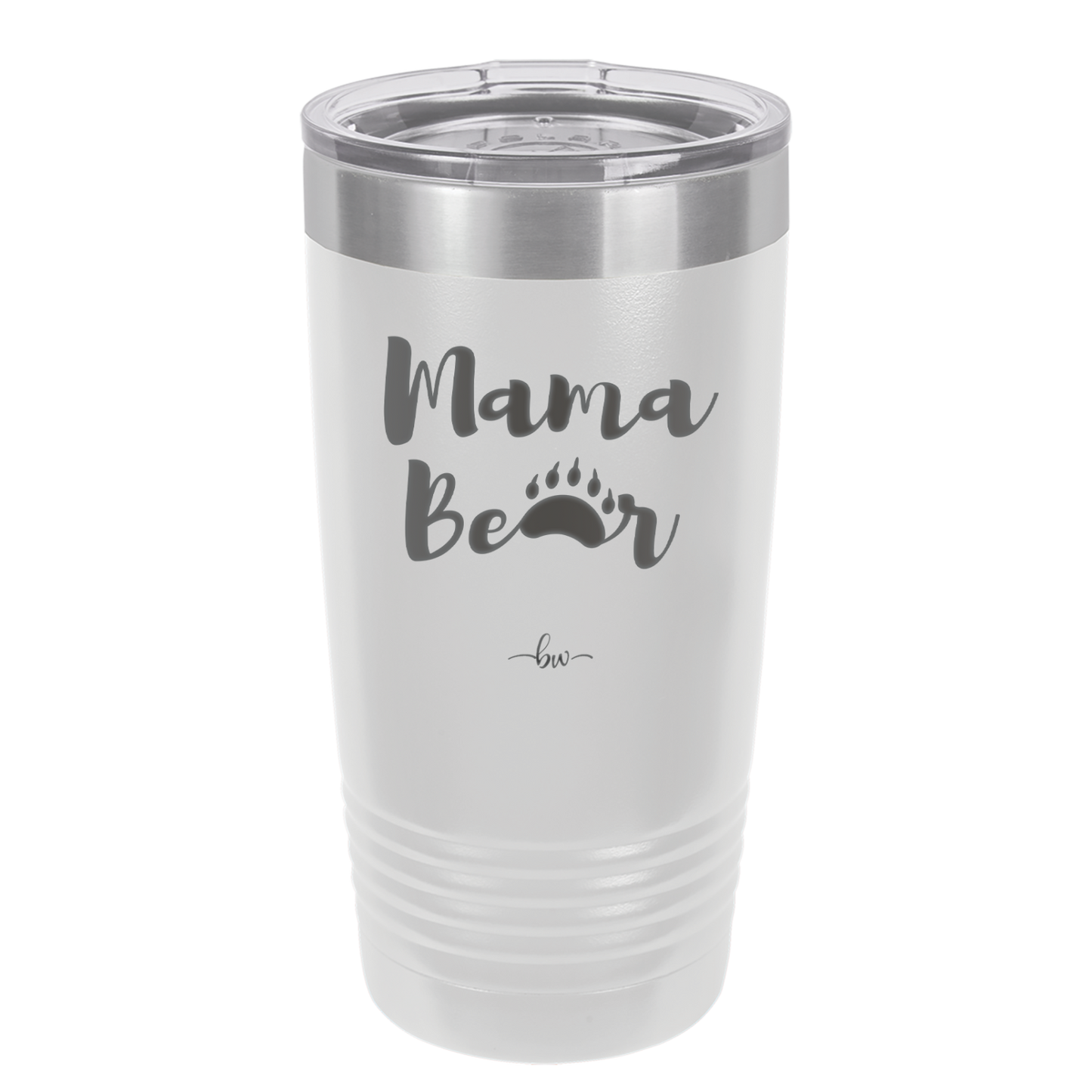 Mama Bear Paw Print - Laser Engraved Stainless Steel Drinkware - 2011 -