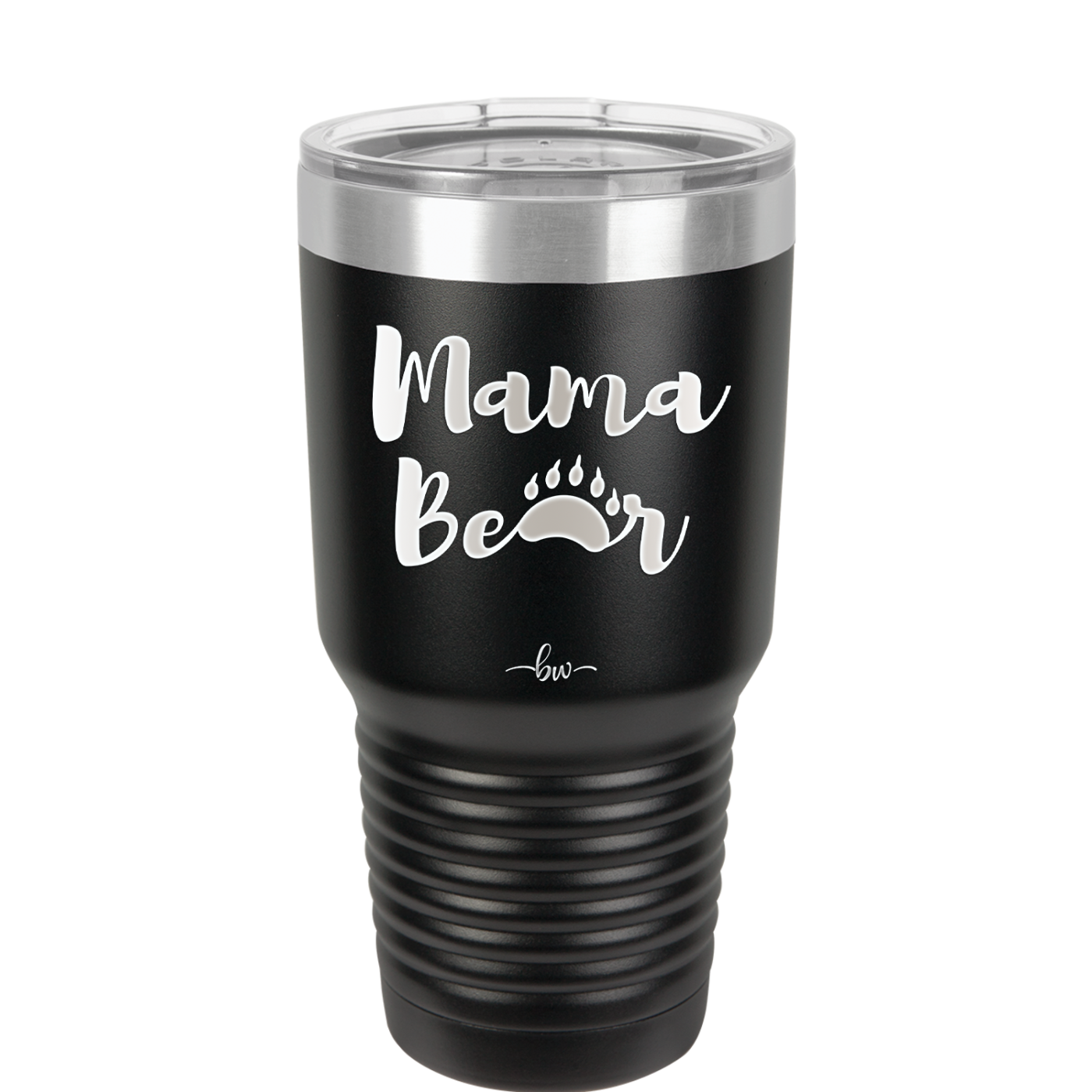 Mama Bear Paw Print - Laser Engraved Stainless Steel Drinkware - 2011 -