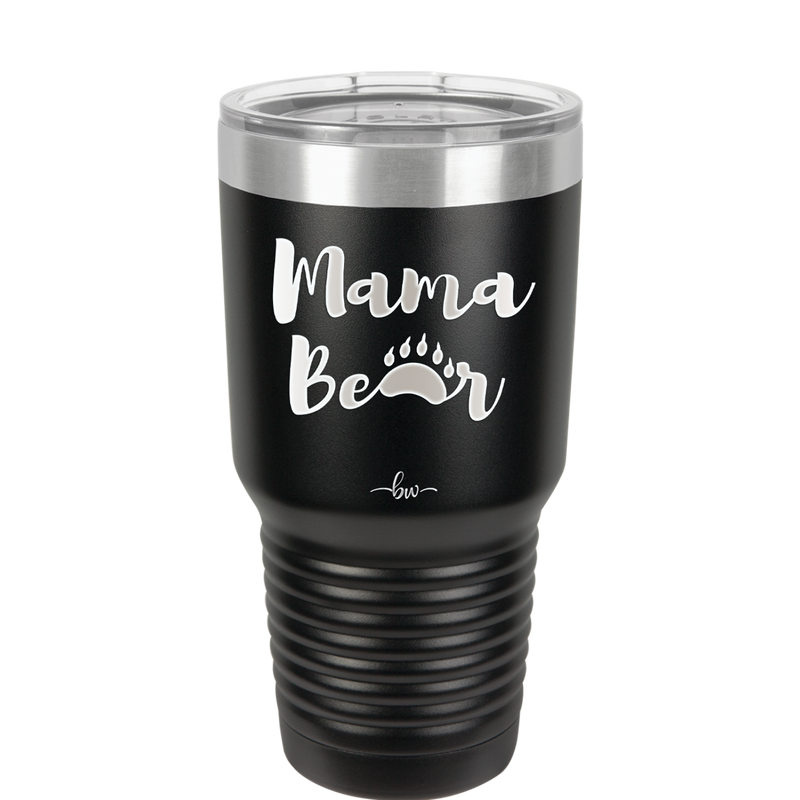 Mama Bear Paw Print - Laser Engraved Stainless Steel Drinkware - 2011 -