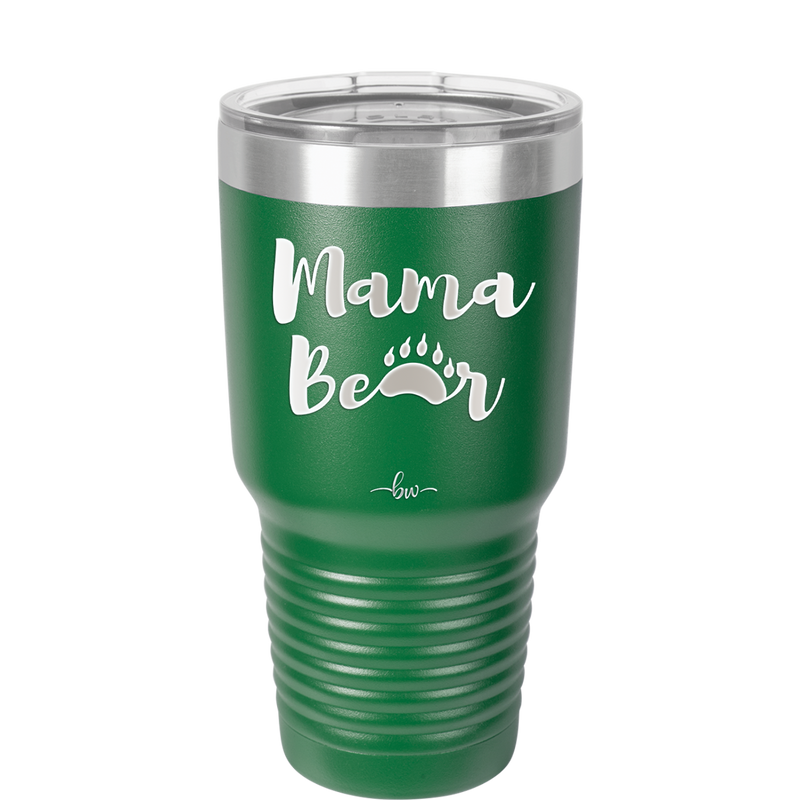 Mama Bear Paw Print - Laser Engraved Stainless Steel Drinkware - 2011 -