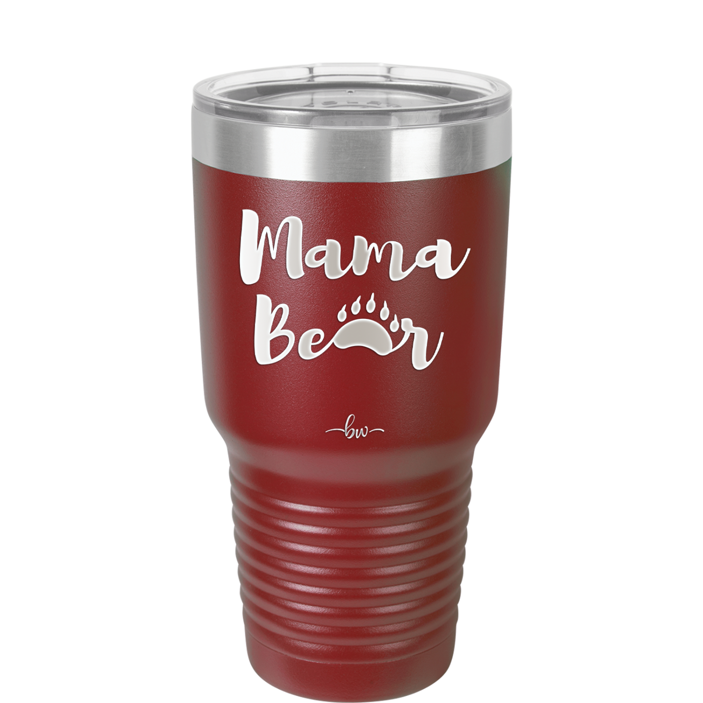 Mama Bear Paw Print - Laser Engraved Stainless Steel Drinkware - 2011 -