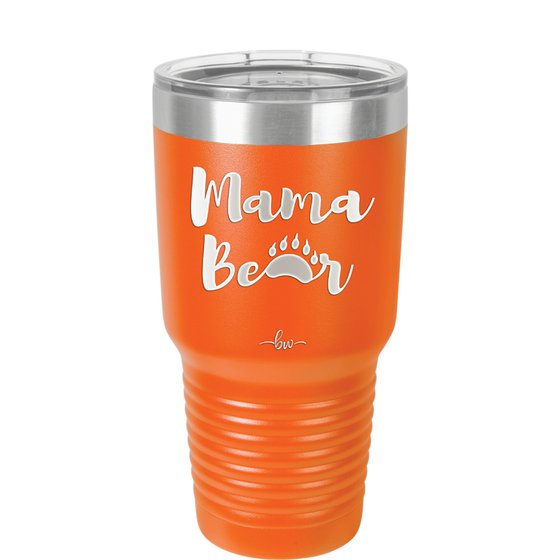 Mama Bear Paw Print - Laser Engraved Stainless Steel Drinkware - 2011 -