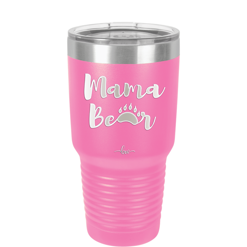 Mama Bear Paw Print - Laser Engraved Stainless Steel Drinkware - 2011 -