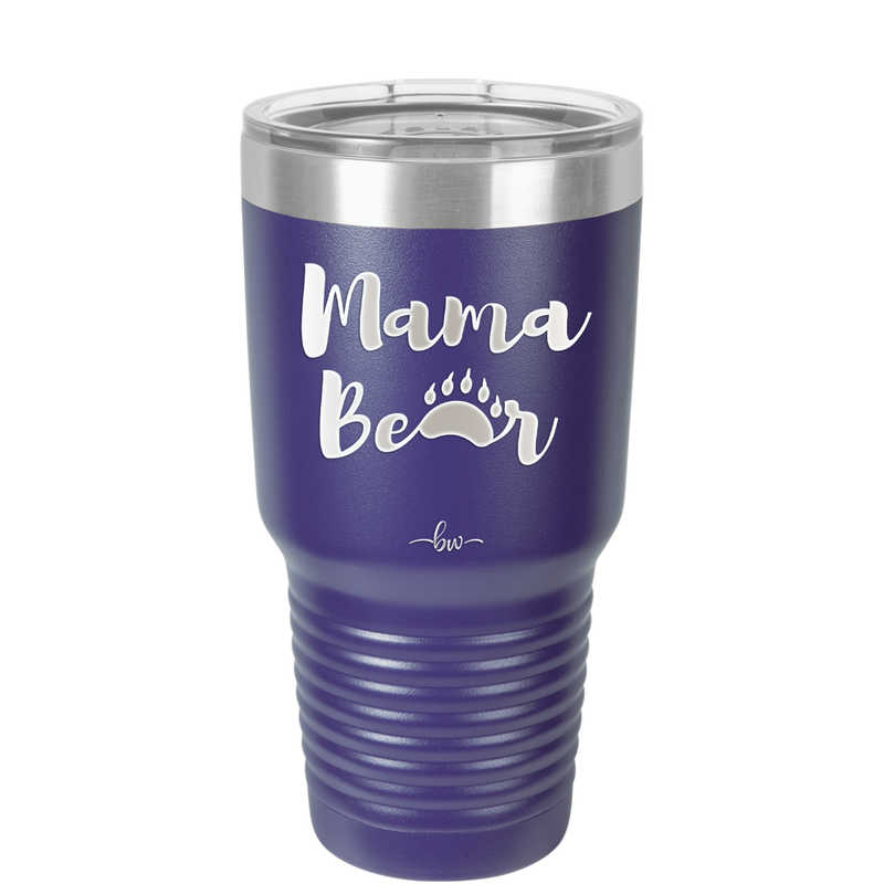 Mama Bear Paw Print - Laser Engraved Stainless Steel Drinkware - 2011 -
