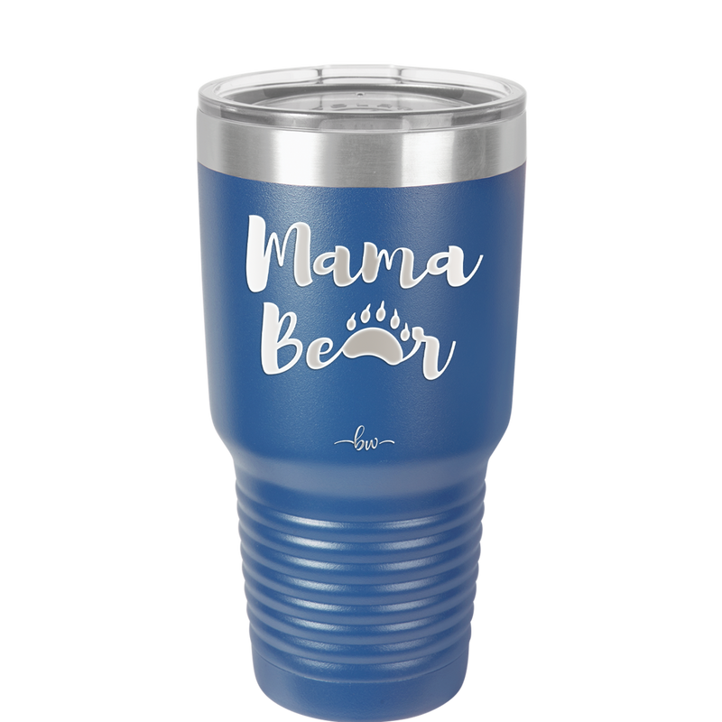 Mama Bear Paw Print - Laser Engraved Stainless Steel Drinkware - 2011 -