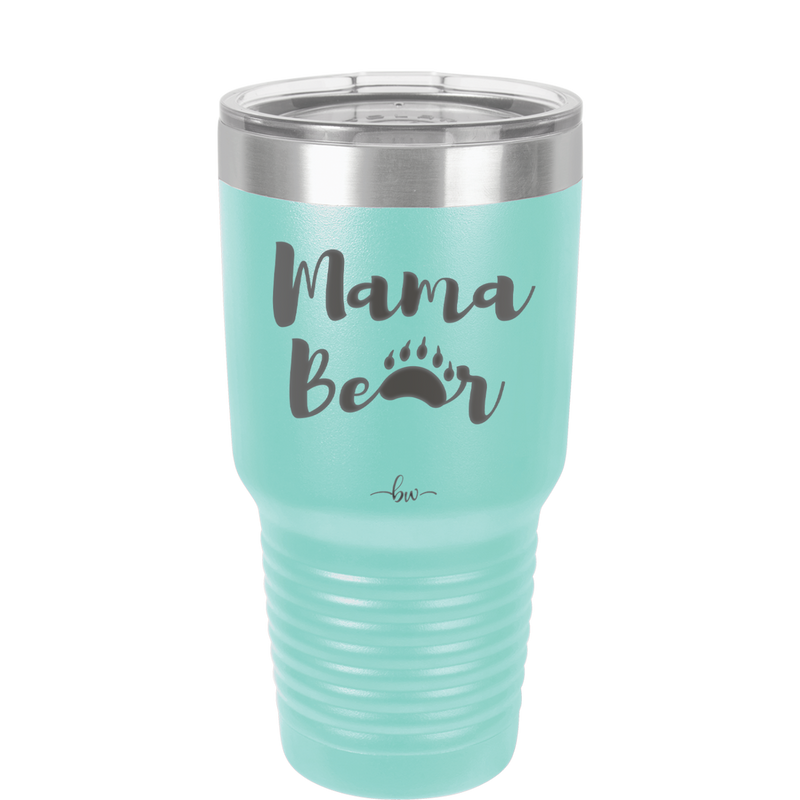 Mama Bear Paw Print - Laser Engraved Stainless Steel Drinkware - 2011 -