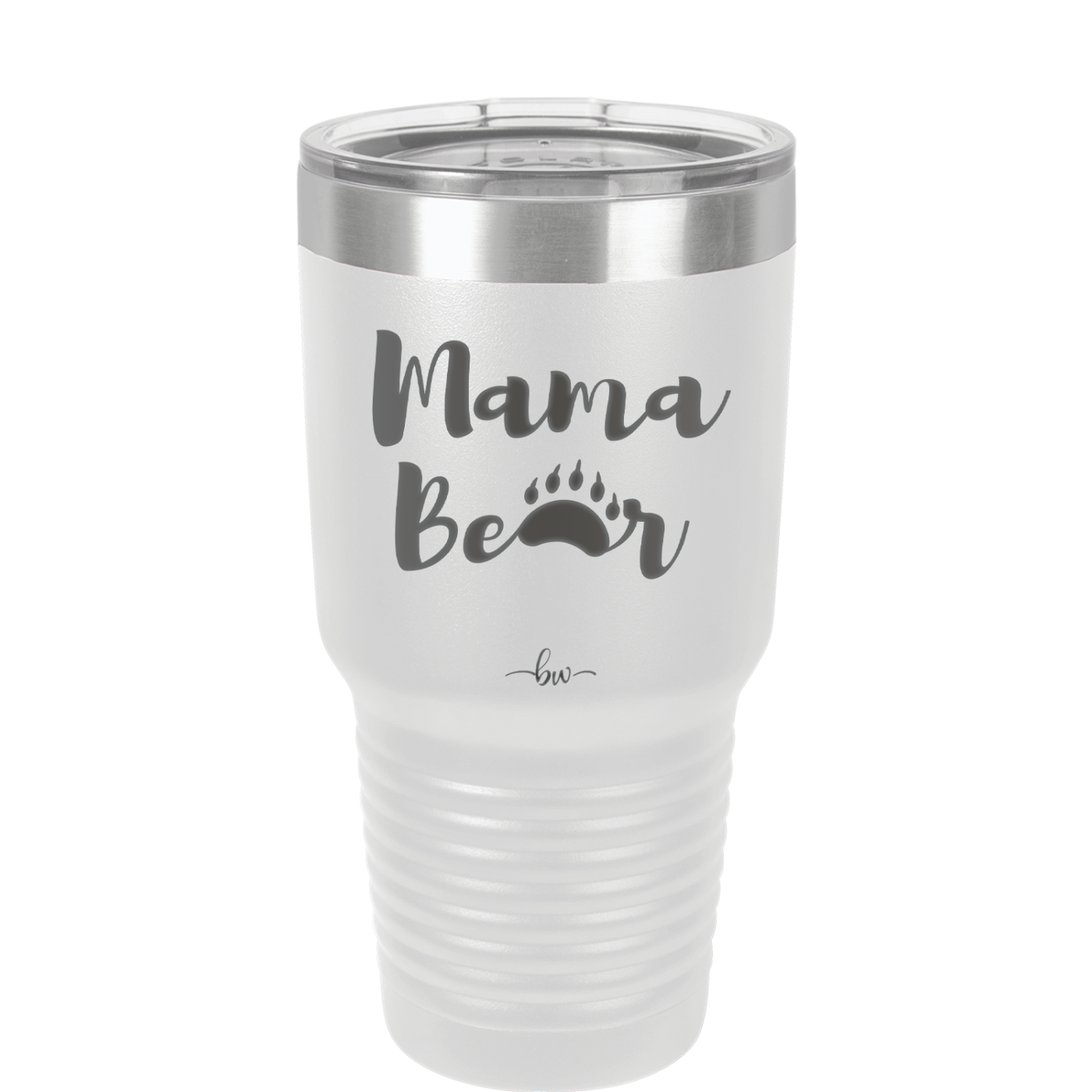 Mama Bear Paw Print - Laser Engraved Stainless Steel Drinkware - 2011 -