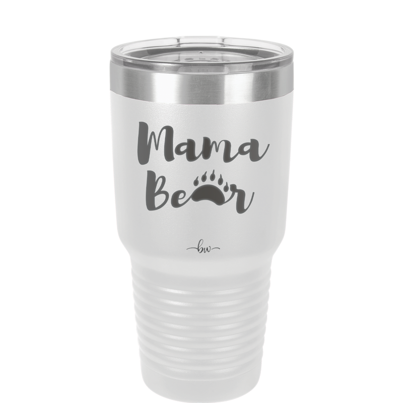 Mama Bear Paw Print - Laser Engraved Stainless Steel Drinkware - 2011 -