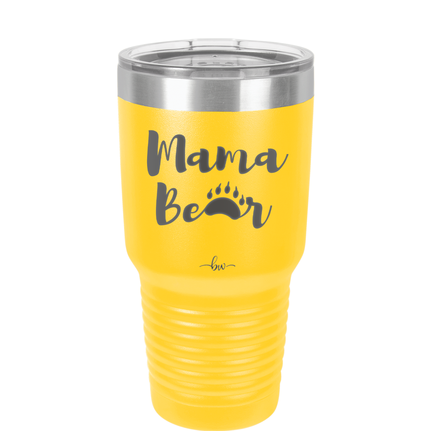 Mama Bear Paw Print - Laser Engraved Stainless Steel Drinkware - 2011 -