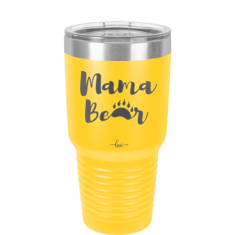Mama Bear Paw Print - Laser Engraved Stainless Steel Drinkware - 2011 -