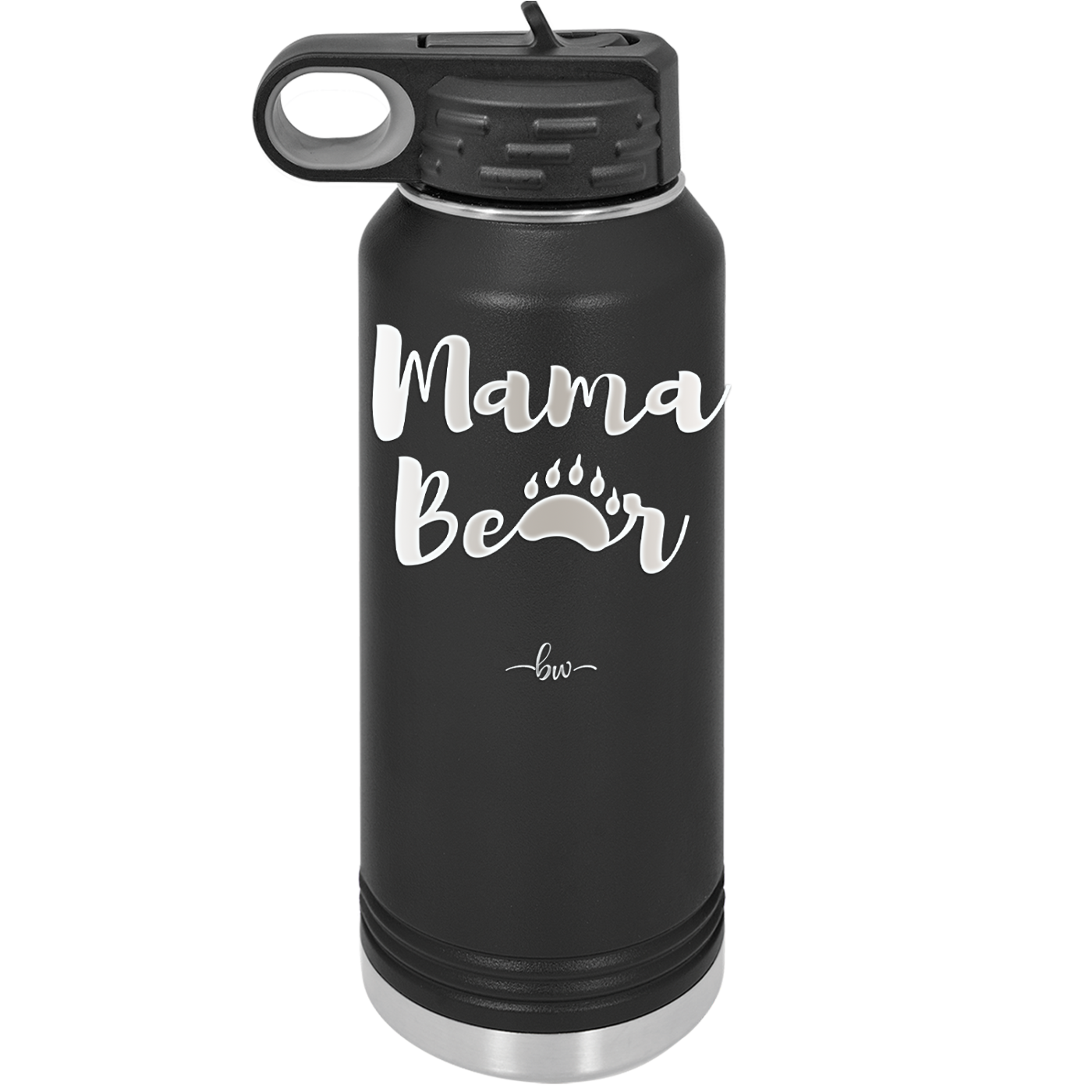 Mama Bear Paw Print - Laser Engraved Stainless Steel Drinkware - 2011 -