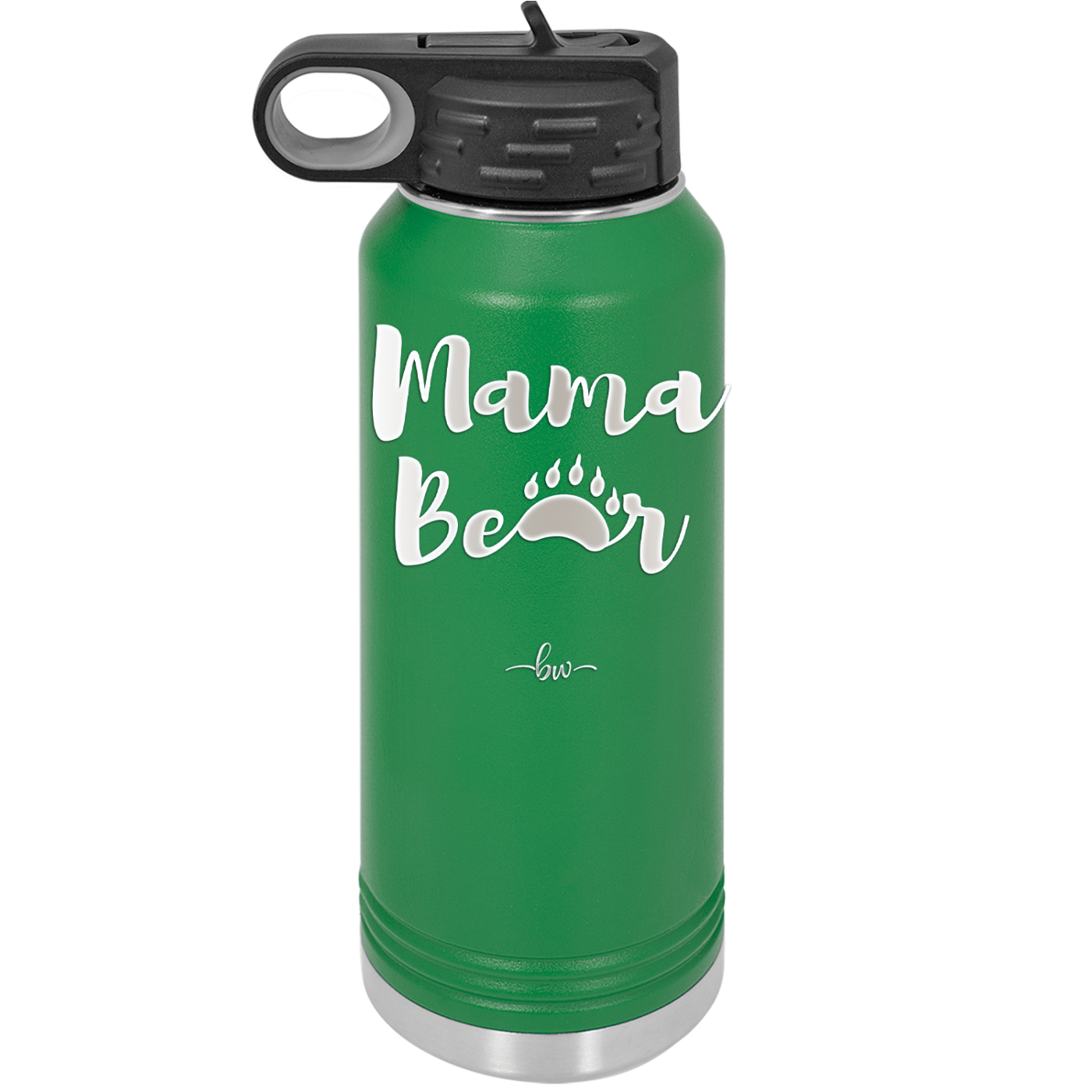 Mama Bear Paw Print - Laser Engraved Stainless Steel Drinkware - 2011 -