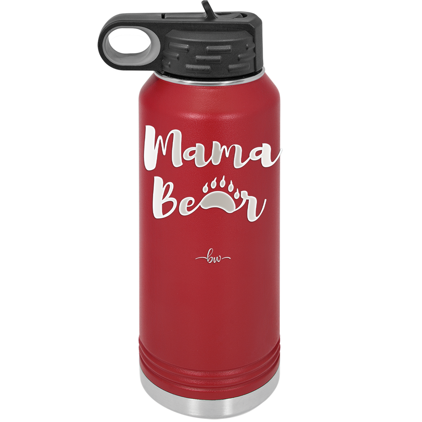 Mama Bear Paw Print - Laser Engraved Stainless Steel Drinkware - 2011 -