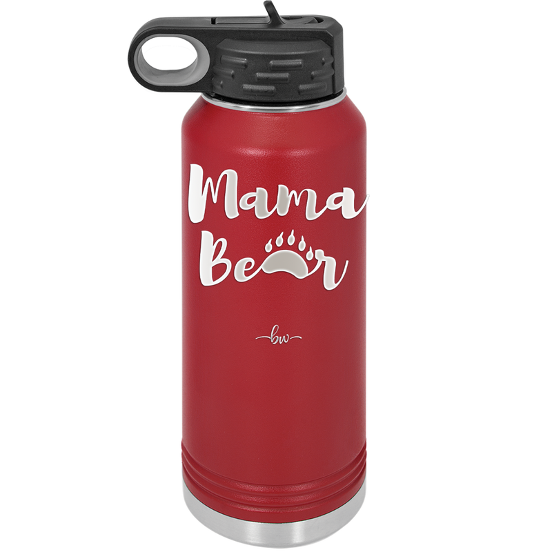 Mama Bear Paw Print - Laser Engraved Stainless Steel Drinkware - 2011 -