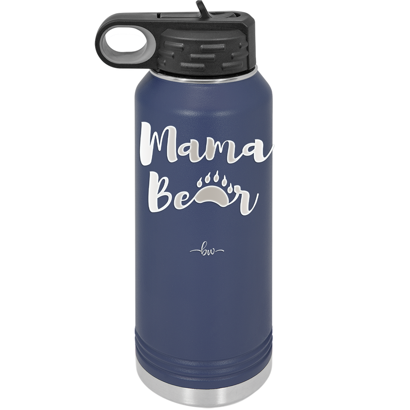 Mama Bear Paw Print - Laser Engraved Stainless Steel Drinkware - 2011 -