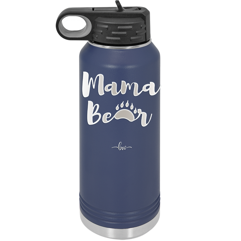 Mama Bear Paw Print - Laser Engraved Stainless Steel Drinkware - 2011 -