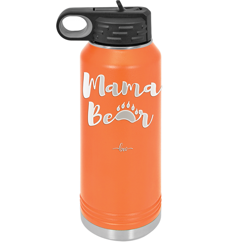 Mama Bear Paw Print - Laser Engraved Stainless Steel Drinkware - 2011 -