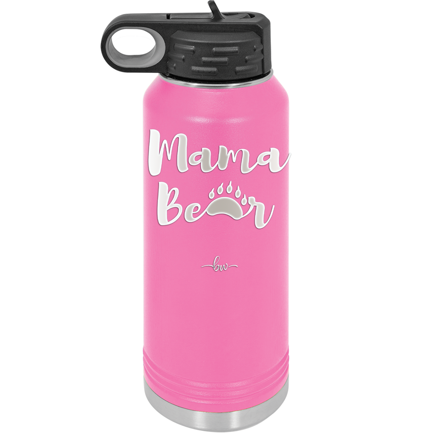Mama Bear Paw Print - Laser Engraved Stainless Steel Drinkware - 2011 -