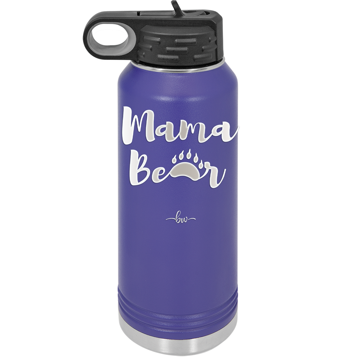 Mama Bear Paw Print - Laser Engraved Stainless Steel Drinkware - 2011 -